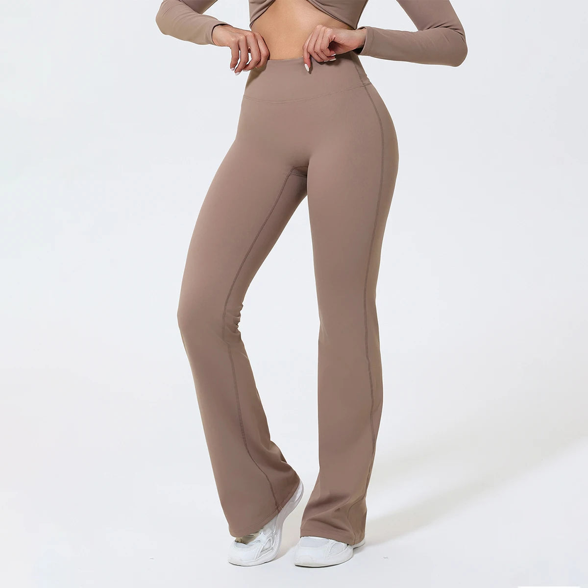 Hearuisavy Summer Woman Workout Flared Pants Leggings Pilates Fitness Trousers High Waist Butt Lifting Yoga Bell-Bottom Pants