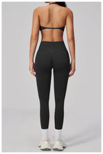 Breathable Quick Drying Yoga Set for Women Beauty Back Sports Bra High Waist Leggings Fitness Suit Outwear Gym Running Tracksuit