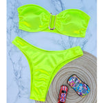 13 Color 2026 New Sexy Bandeau Bikini Women Swimwear Female Swimsuit Two-Pieces Bikini Set Padded Bather Bathing Suit Swim V4647