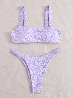 Sexy Micro Bikini 2026 Women Orange Leopard Push Up Padded Thong Swimsuit Female Cut Out Bathing Suit Swimwear Trajes De Baño
