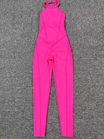 Seamless Yoga Jumpsuits Sports Fitness Peach Hip-lifting Backless Buckle One-Piece Training Gym Workout Tracksuits for Women