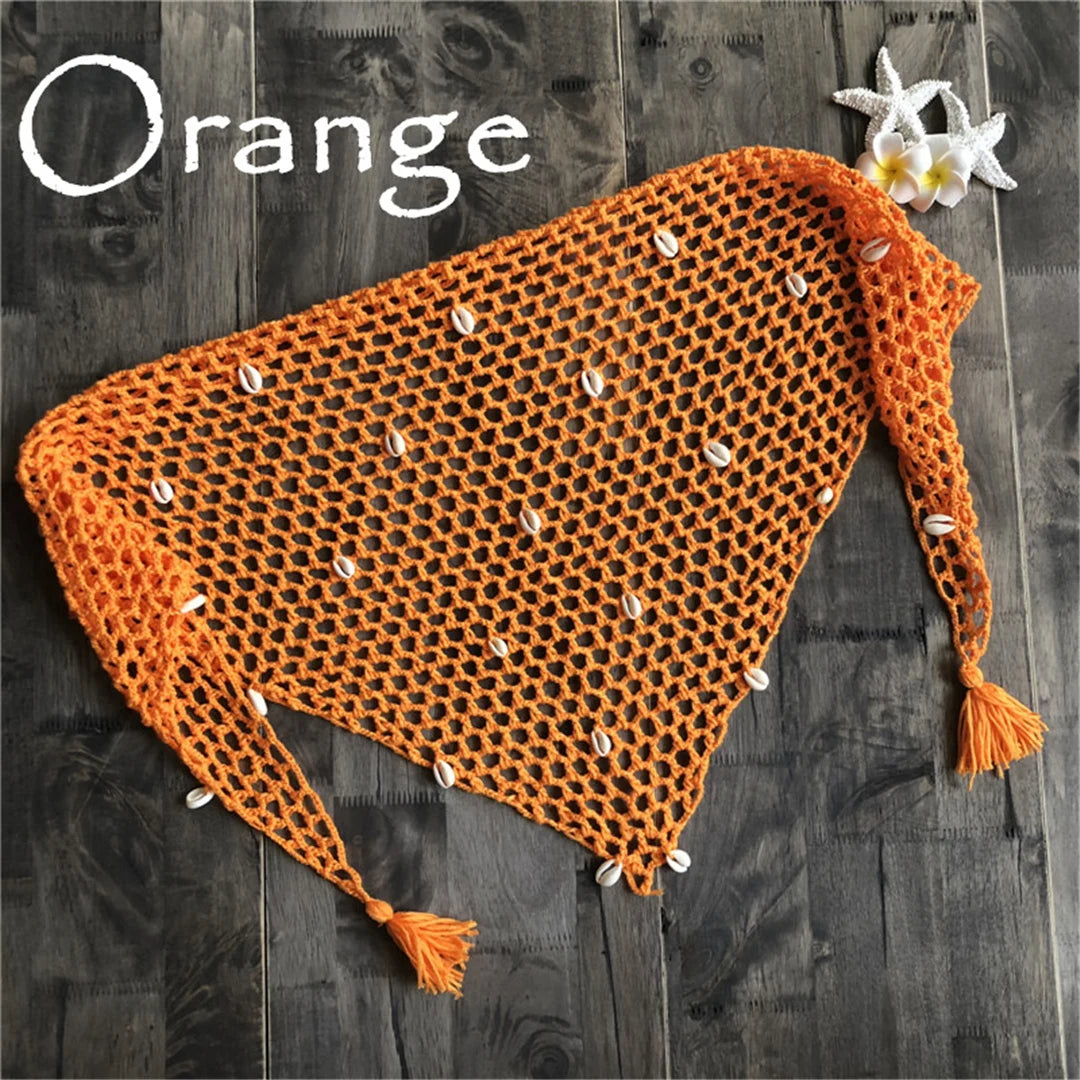 7 Colors Hollow Out Crochet Knitted Sarong Pareo Beach Cover Up Cover-ups Beach Dress Beach Wear Beachwear Female Women V7010
