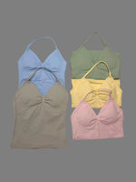 DFTLF Impact Longline Strappy Top Sports Yoga Vest Women Fitness Tank Top Gym Beautiful Open Back Bra Running Workout Halter