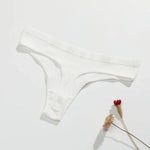1PC Cotton Panties Sexy Low Waist Thongs Women G-string Female Underpants Solid Color Comfortable Girls Lingerie M-XXL