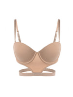stylish sexy bra T-shirt underton beautiful back half cup smooth and exposed waist slim waist big exposed back push up bra