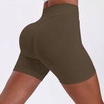 Women Sexy High Waisted Yoga Shorts Fashionable and Running Fitness Pants Summer Solid Color Yoga Leggings