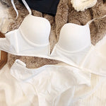 Sexy Plunge Lingerie for Women Seamless Push Up Bra Set 3 Color Adjustable Strap Brassiere Deep V Comfortable Female Underwear