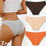 3Pcs Women Cotton Panties for Women Sexy S-XL Low Waist Briefs Female Breathable Underwear Girl Intimates Lingerie Solid Color