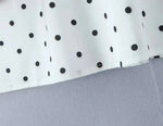2026 Women Vintage Black White Polka Dot A-line Knee Length Skirt Sexy Low Waist Holiday Summer Skirts Slim Mini Skirts J7L2