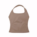 NCLAGEN Fitness Halter Top Woman Gym Clothes Removable Chest Pad Yoga Tank Push-up Sports Bra Workout Activewear Pilates vest