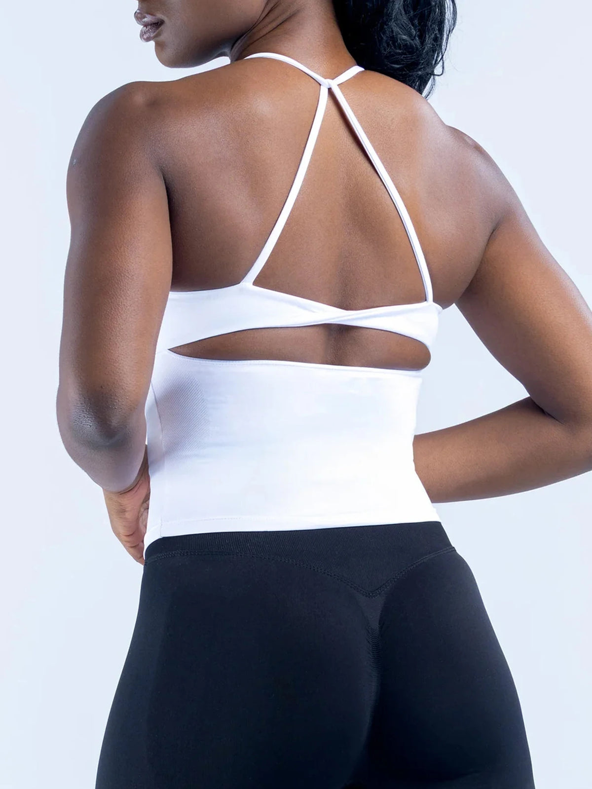 Women's Cross Back Yoga Tank Top | Racerback Sports Vest for Gym Running Fitness Workout