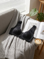 Front Closure Bra Wirefree Racerback Bras Comfortable Seamless Bralette No Underwire Full Coverage Wide Straps Back SupportB2861