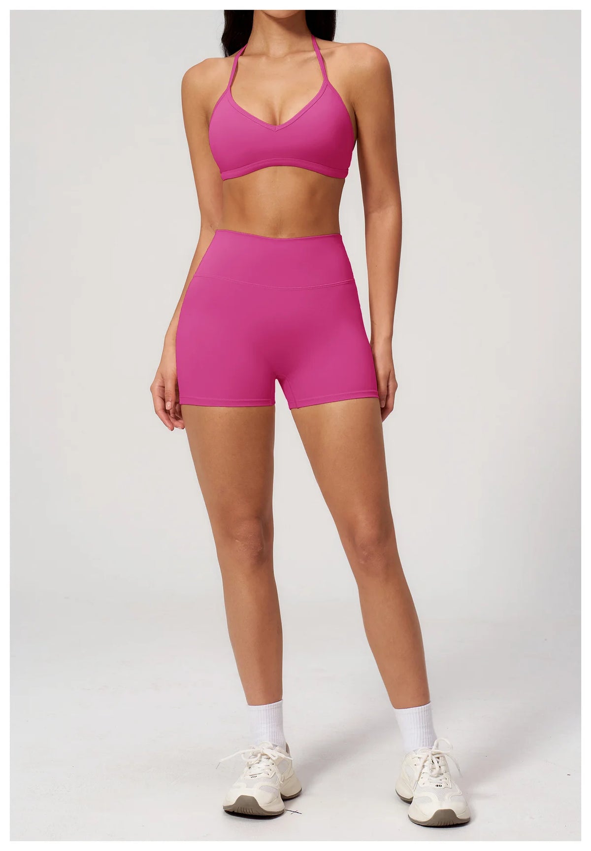New Tight Yoga Set Women Breathable Quick Drying Sports Bra High Waist Shorts Fitness Suit Outwear Leisure Workout Gym Tracksuit