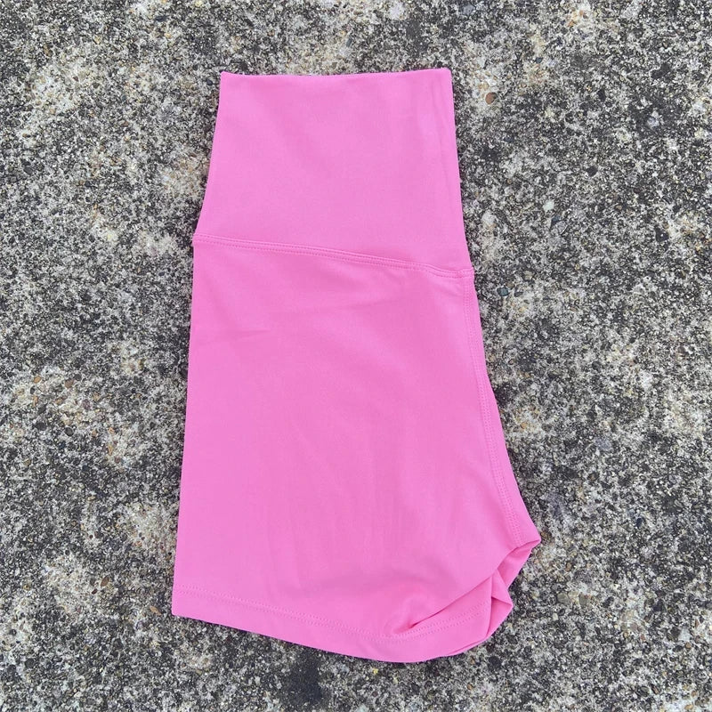 Solid Color High Waist Yoga Short Leg Women Fitness Sport ShortBike Soft Squatting Proof Comprehensive Training Jog Athletic