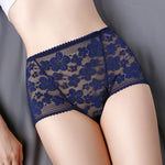 Seamless Lace High Waist Panties for Women Lingerie Sexy Flowers Embroidery Mesh Breathable Briefs Plus Size 3XL Underwear