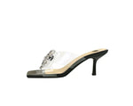 BIGTREE New Crystal Slippers Shoes Women Fine High Heels Transparent Sandals Female Slippers Sexy Outside Beaded Beach Shoes