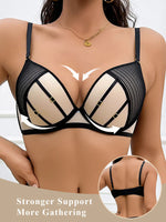 Sexy Anti-Gathering Deep V-Shaped Bra with Soft Underwire for European and American Markets, Designed to Lift and Gather Side Breasts, Enhance Small Busts, and Make the Chest Appear Larger