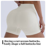 High-waisted Yoga Pant For Women, Designed To Lift And Shape, Tight-fitting With Solid Color And Ribbed Texture, Sports Shorts