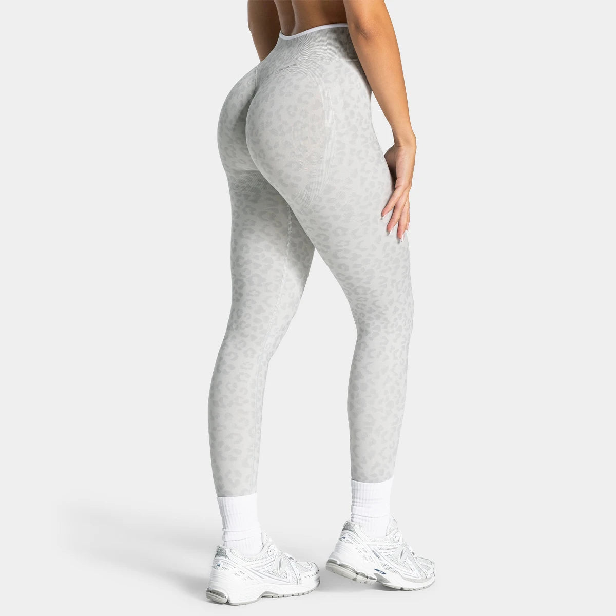 Leopard Print Color Block Yoga Pants, High Waist Stretch Workout Leggings for Women, Casual Sports Activewear