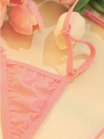 Mini-Bikini Sexy Lingerie,Suspenders Jumpsuit,Added An Adjustable Belt, Featuring Kawaii Bow-Knot,Erotic Swimsuit