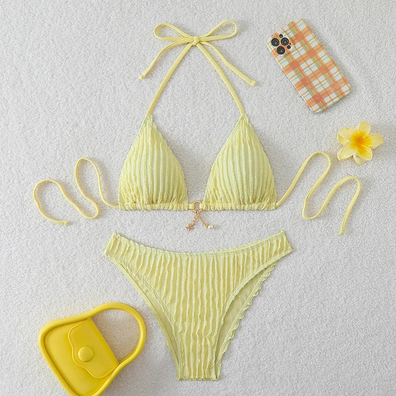 Sexy Women's Swimsuit Two-piece Bikinis Sets Two-piece Beach Trend Bikini 2026 Female Swimwear for Bathing Suit Woman Beachwear