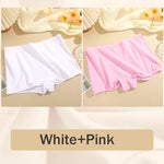 2Pcs/Set Women's Panties Cotton Seamless Sports Boxers Underwear Female Solid Color Briefs Lingerie Intimate Underpants XS-XL