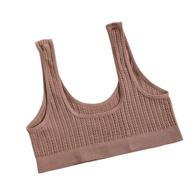 Seamless Push-Up Bras For Women Wireless Sports Brassiere Rib Bralette Unlined Underwear Female Crop Top Sexy Lingerie M-XL