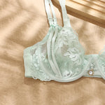Lace Plus Size BC 70 75 80 85 90Cup Underwear Women Bras Three Quarter Top Sexy Ultra Thin Thick BH Push Up Female Lingerie