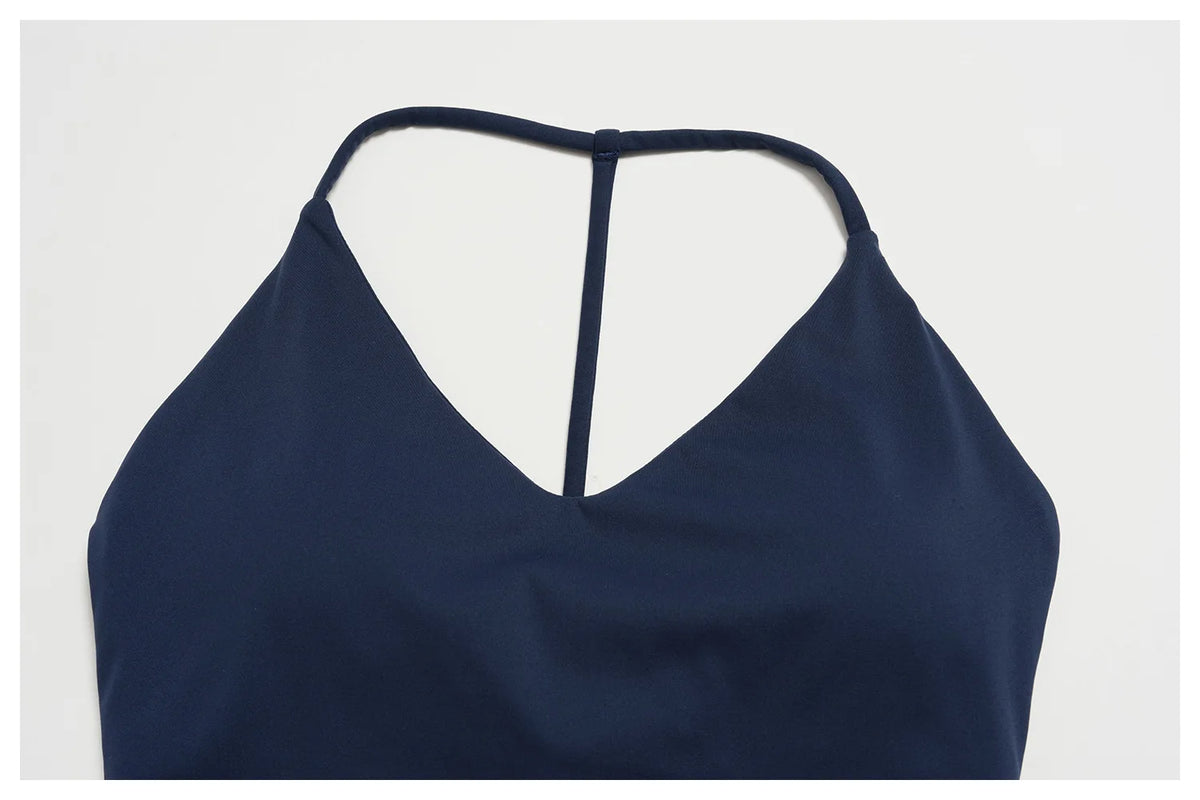 Color Blocked Yoga Suit 2 Pieces Women Slim Sports Tank Top High Waist Leggings Shorts Outfit Tight Outdoor Running Fitness Suit