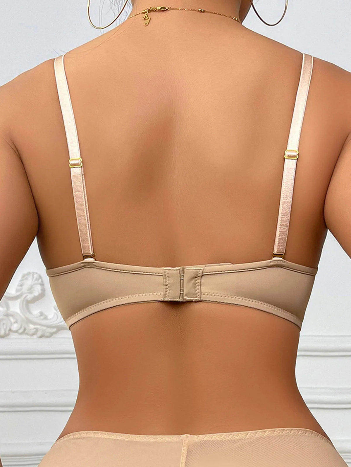 Women's Push Up Bra Deep V Plunge Underwire T-Shirt Bra Lift Support for Women Add One Cup