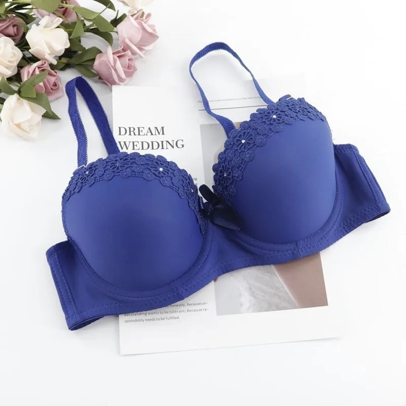 Beauwear Thick Mold Cup Shaped Padded Bra Double Push Up Underwear Full Support Sexy Teens Girls Bra Top Plus 36-42 B Cup