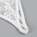 3PCS Lace See Through Bra Set Women Sexy Lingerie Underwear Halter Tops Bra and Panties Garter Intimate Sex Costumes