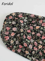 Vintage Floral Print Bohemian Long Dress Women Summer Spring Lantern Sleeve Chiffon Boho Beach Slit Dress Casual Dress Autumn
