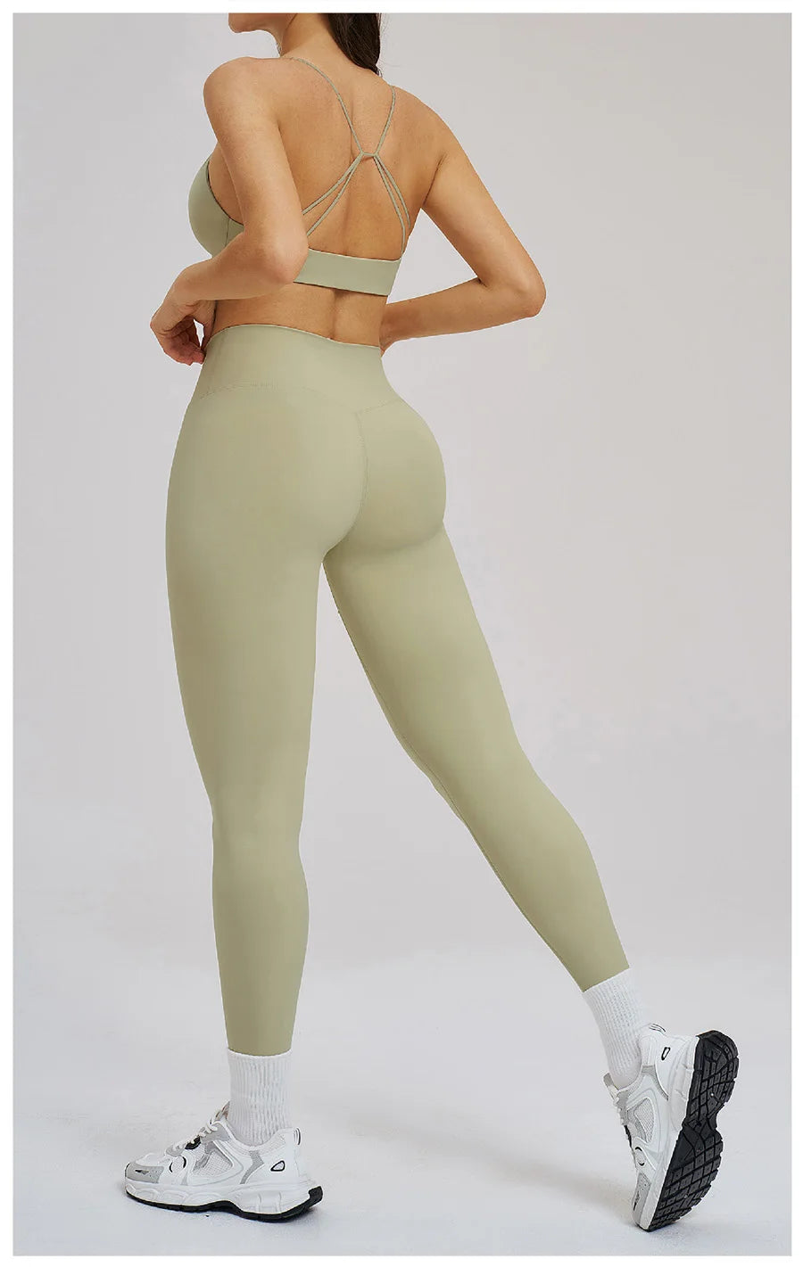 2PCS Yoga Suit Sports Set Women Fitness Quick-Drying Gym Tracksuit Running Nude Feeling Workout Outfit Sport Bra Leggings Suit