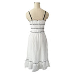 Foridol Spaghetti Strap White Sundress Flounced Edge Women's Dress Summer Beach Style Maxi Dress Bowknot Boho Vestidos 2025