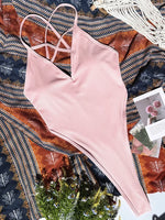 Extreme Mini Micro String Thong Female Swimwear One Piece Swimsuit Women Cross Backless Monokini High Cut Bathing Suit Swim Lady