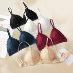 Lace Bralette Women Sexy Lingerie Non-wire Bra Triangle Cup Female Padded Underwear Push Up Bras