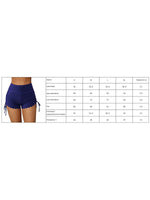 Women Swim Shorts High Waist Drawstring Wavy Hem Bathing Suits Surfing Bottoms 2024 Summer Beach Shorts Swimwear