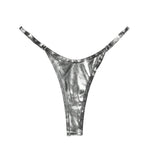 Sexy Micro Mini Bikini Bottoms High Waist Women Swimwear Thong Swimsuit Glossy Elastic Summer Brazilian Swim Trunks Beachwear