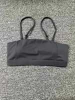 Women Yoga Bra Removable Shoulder Strap Anti-Slip Bra Wrap Chest Dual-Use Sports Yoga Wear Outside Running Fitness Top
