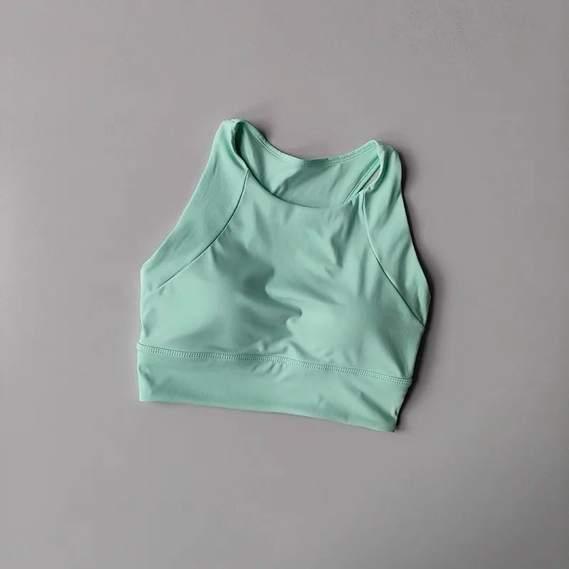Women's Professional Shock-Absorbing Yoga Sports Vest One-Piece Gathering Sports Bra Running Collection with Breast Support