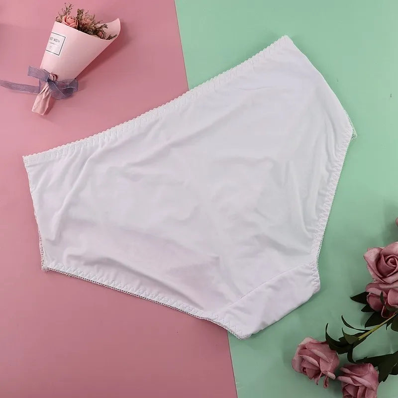 Beauwear women large size lace panty 2XL 3XL 4XL 5XL 6XL 7XL big size nylon spandex underwear female middle waist briefs