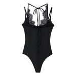 Women's Lace Patchwork Halter Neck Bodysuits Lace Backless Halter Bodysuit Strap For Women Daily Wear Bodysuits Pure Desire SSQF