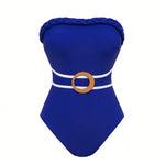 S - XL 2026 Sexy With Belt Monokini Women Swimwear High Leg Cut Padded Bather Bathing Suit Swim One Piece Swimsuit Female K8094
