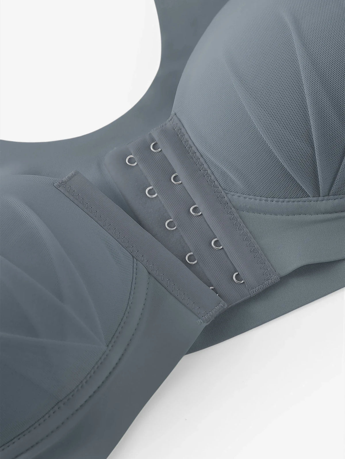 Women's Ruched Front Wireless Daily Bra Front Closure Fixed Padded Cups Seamless Back Smoothing Breathable Comfort Material