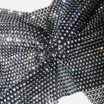 Toucheart Sexy Bow Knot Rhinestones Perspective Suspender Bra For Women Sexy Hottie Fishing Slit Lining Sleeveless Backless Bra