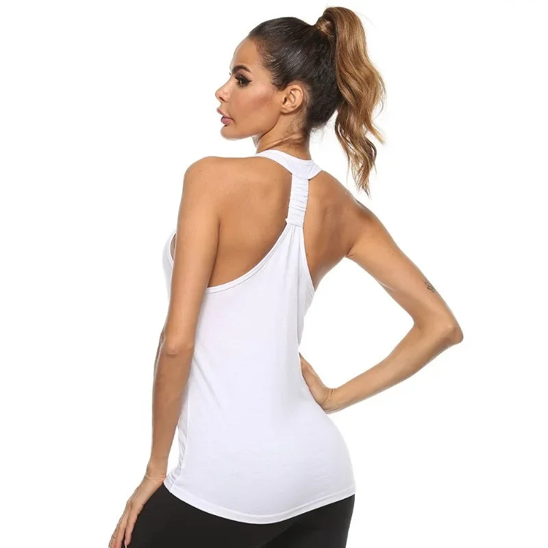 STOUREG Beauty Back Women's Yoga Shirt, Quick Dry Sports Tank Top, Sleeveless Fitness Tank Top, Fitness Sweatshirt