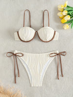 ZTVitality Sexy Patchwork Underwire Bikini 2025 New Arrival Biquini Padded Bra Push Up Bandage Swimsuit Women Swimwear Beachwear