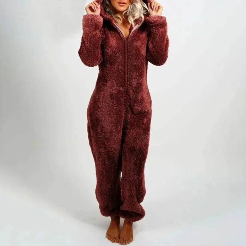 Mode Sourire Vêtements De Nuit Ensemble Plus La Taille Capuche Ensembles Pyjamas pour Femmes Adultes pour Hiver plus size onesie