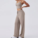 Yoga Set Sports Outfits Women Clothes Fitness Tracksuit Gym Loose straight-leg pants Workout Female Bra New Yoga Suit Sportswear